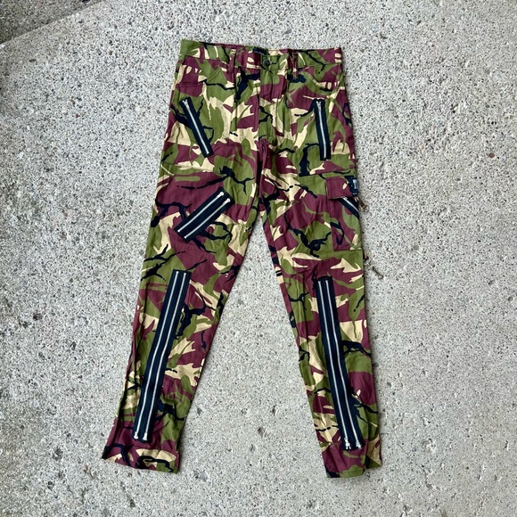 Tiger of London Other - Tiger of London Green & Brown Camouflage Bondage Pants Punk Camo NEW WITH TAGS